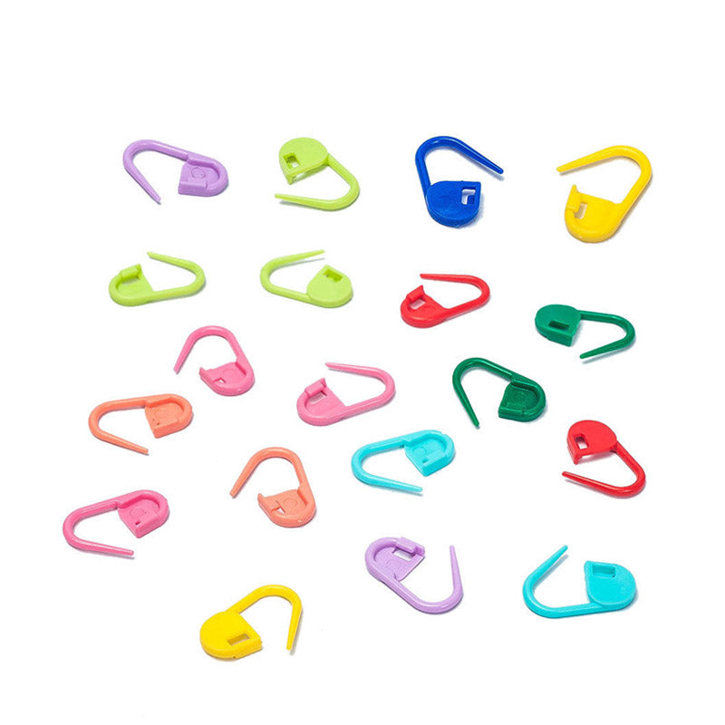 120 Locking Stitch Markers & Weaving Needle Set for Crochet