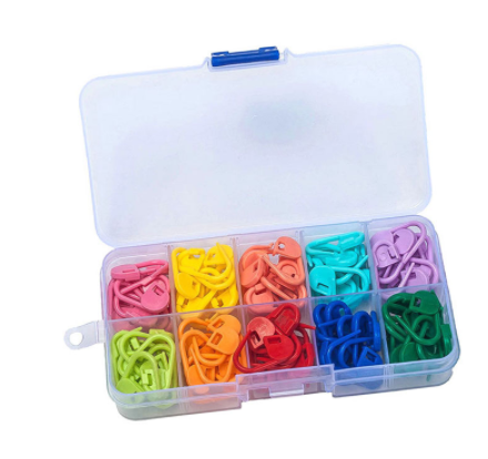 120 Locking Stitch Markers & Weaving Needle Set for Crochet