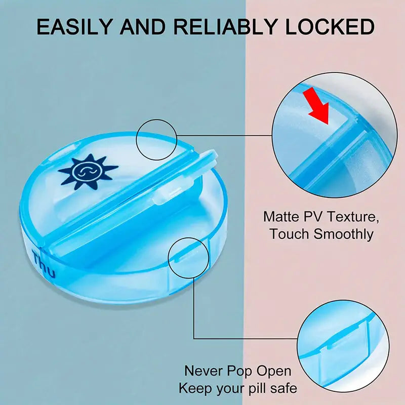 Weekly Pill Organizer – Easy-Open AM/PM 7-Day