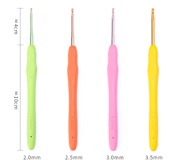 Soft Grip Crochet Hook Set – 9pc Ergonomic Silicone Handles