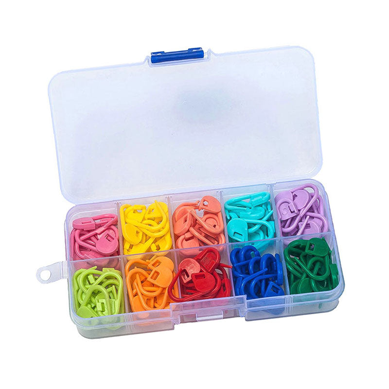 120 Locking Stitch Markers & Weaving Needle Set for Crochet
