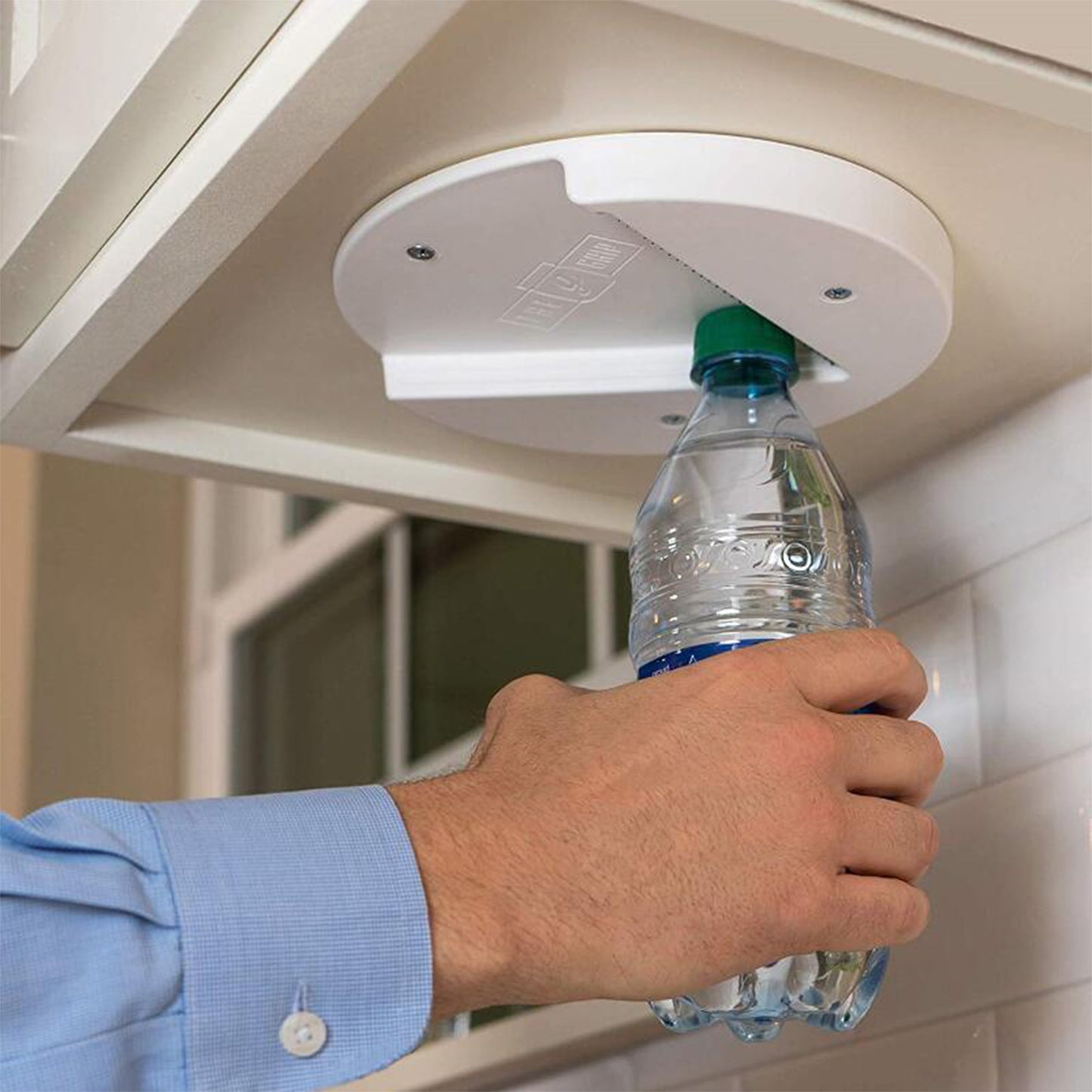 Under Cabinet Jar Opener – One-Handed V-Grip Lid Opener