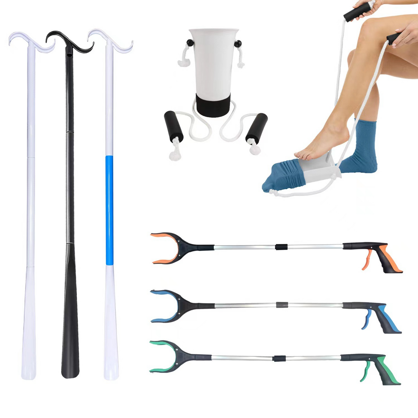Sock Aid – No-Bend Dressing Tool for Putting On Socks