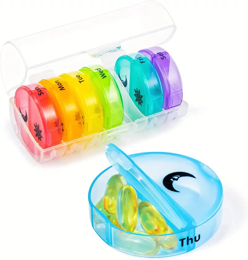Weekly Pill Organizer – Easy-Open AM/PM 7-Day