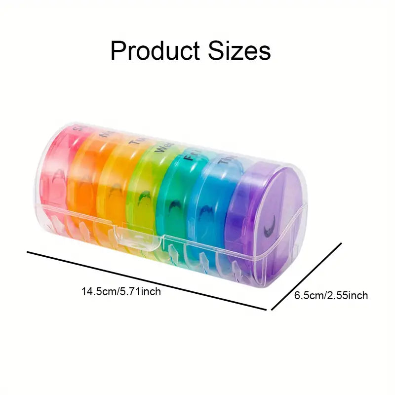 Weekly Pill Organizer – Easy-Open AM/PM 7-Day
