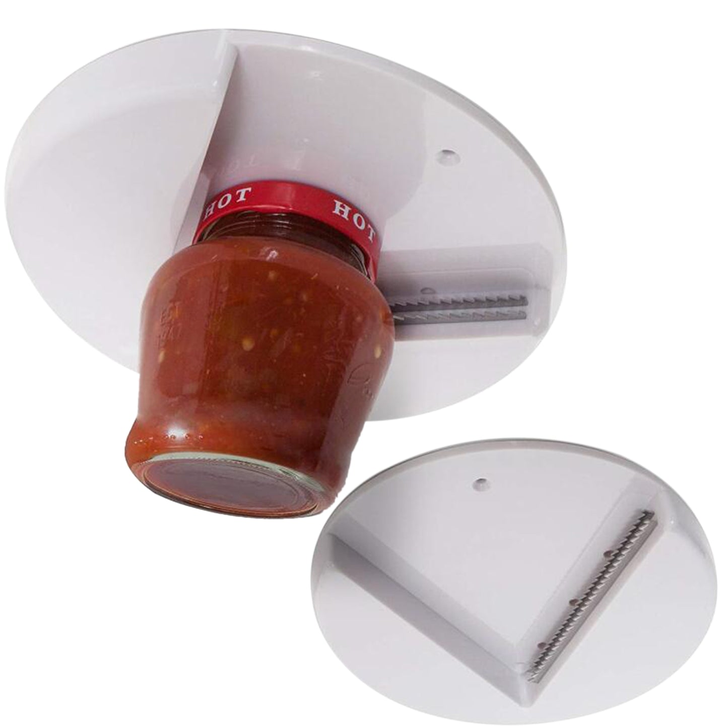 Under Cabinet Jar Opener – One-Handed V-Grip Lid Opener