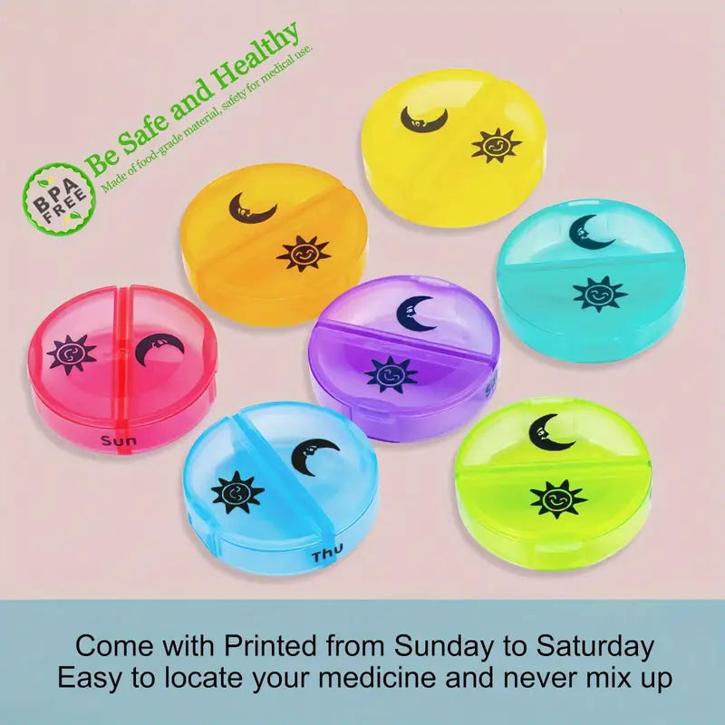 Weekly Pill Organizer – Easy-Open AM/PM 7-Day