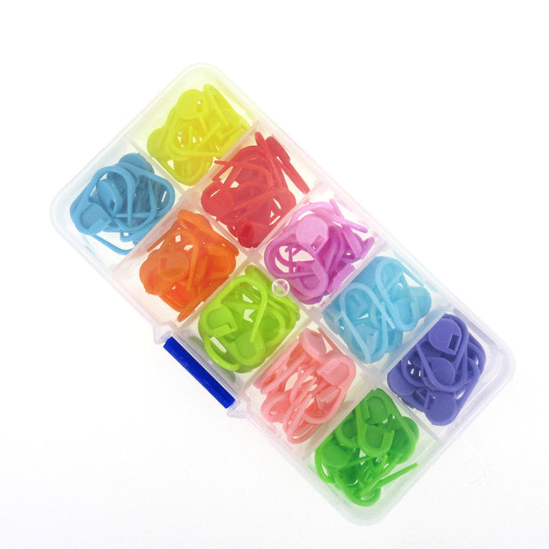 120 Locking Stitch Markers & Weaving Needle Set for Crochet